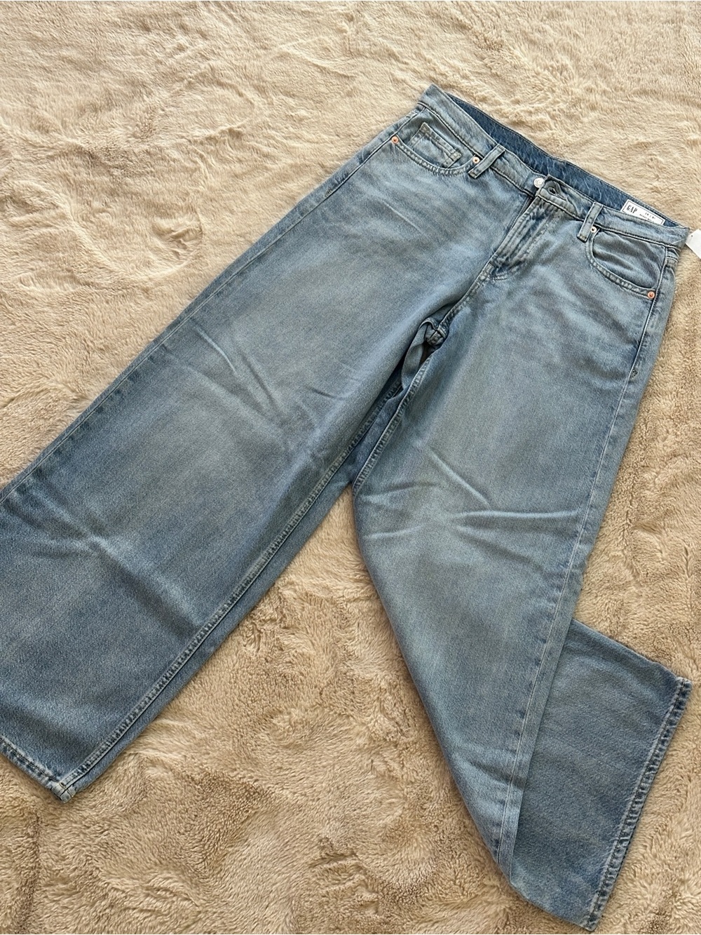 GAP Women’s Mid Rise UltraSoft Baggy Jeans